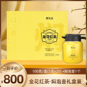 元正创新茶叶益生菌红茶金花冠突散囊菌红茶100g内含焖壶组合装