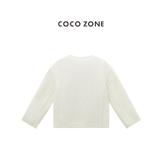 COCO ZONE 时尚圆领单排扣外套纯色百搭长袖上衣CC1C1758 商品图1