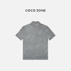 COCO ZONE 简约纯色立领短袖T恤别致休闲女上衣CC1C1915 商品缩略图0