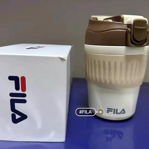 存元！Z品单！fila不锈钢咖啡杯多功能直饮吸管保温杯 商品图5