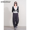 oldcolour冬季新款撞色运动宽松美式工装显瘦休闲长裤女P440710A1 商品缩略图2