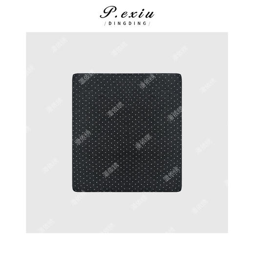 03-3潘依绣丁丁宠粉北欧风复古波点小方巾轻薄丝巾 SJ2202 商品图0