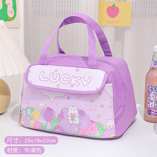 【卡通保温包 冷暖两用】开学季手提保温包 上班族学生便携餐包 袋子野餐饭盒 收纳袋 提拿舒适 加厚铝箔 保鲜持久-QQ 商品图6