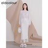 oldcolour欧珂冬新款时尚圆领长袖宽松纯色毛织套头衫女P460503A1 商品缩略图3