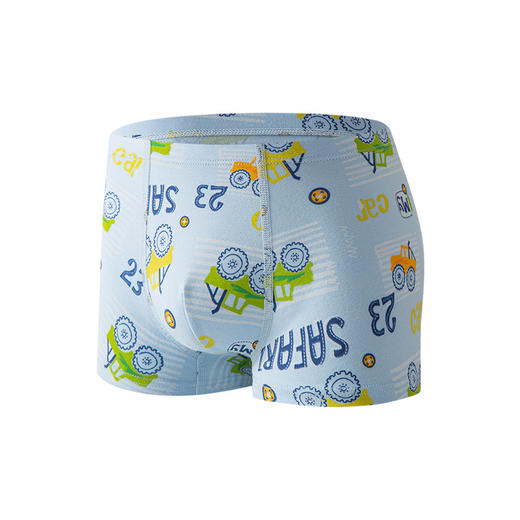 【四条礼盒装】歌贝儿男童内裤A类纯棉儿童平角7A级抗菌宝宝男孩中大童四角短裤不夹PP卡通110-160 商品图4