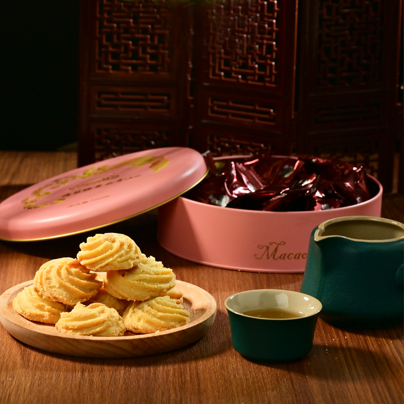 【下单送礼袋】澳门特产西点港海盐腰果曲奇（黄油） 160g/罐