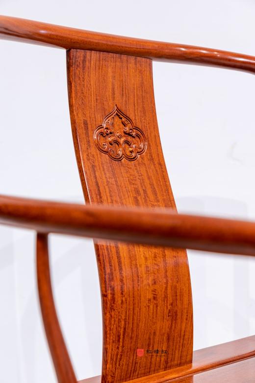 红桥红  家具严选  缅甸花梨（大果紫檀）【嘉木堂 矮靠背 南官帽椅】 商品图3