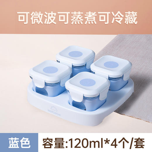 松下 婴儿玻璃密封辅食盒 蓝色 

（适宜4个月—6岁） 商品图0