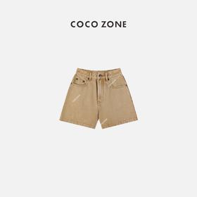 COCO ZONE 复古牛仔短裤通勤风感洗水裤子 23C18950