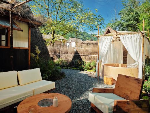 【邛崃#282号院】独栋单房/8房温泉私汤木屋，临溪玩水，避暑泡汤，露营，烧烤BBQ！ald 商品图7