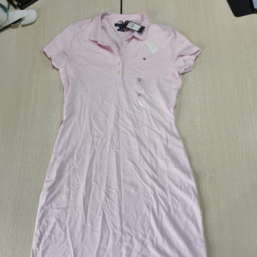 瑕疵Tommy Hilfiger/汤米 女士纯色五粒扣刺绣小标POLO领短袖连衣裙 商品图0