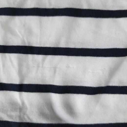 瑕疵Tommy Hilfiger/汤米 男士休闲条纹刺绣小标圆领修身短袖T恤 商品图3