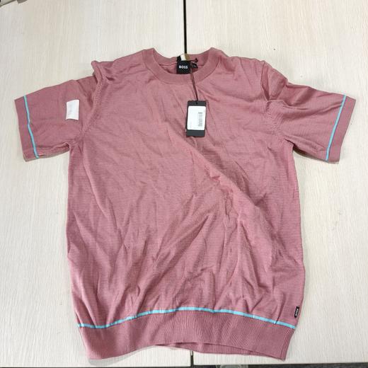 瑕疵HUGO BOSS/胡戈波士 男士黑标罗纹圆领休闲套头短袖针织衫T恤 商品图3