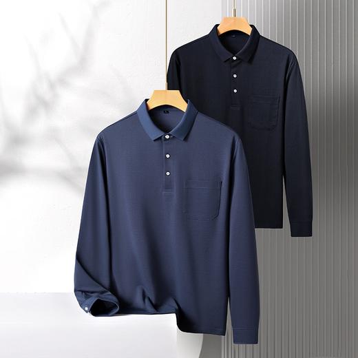 【Q】【新款DK】大依优型大码长袖Polo衫翻领男士加肥加大休闲大码男装宽松长袖体恤上衣 商品图9