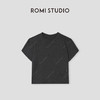 ROMI STUDIO “法式午后” 桑蚕丝绵羊毛混纺半高领短袖T恤421T6119 商品缩略图1