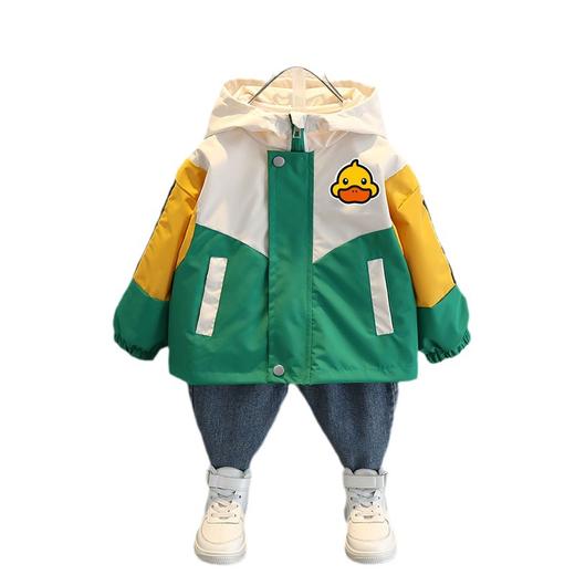 小黄鸭正品冲锋衣春秋外套儿童2024新款男童女童宝宝童装上衣风衣 商品图4