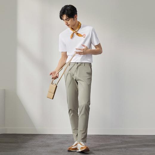 柒牌短袖T恤男2025夏季新品时尚潮流青年龙图案宽松薄款圆领上衣	128T71650 商品图3