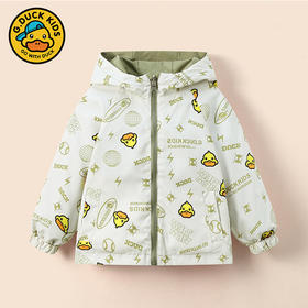 小黄鸭儿童双面穿外套男童女童春秋宝宝洋气休闲新款两面穿上衣潮