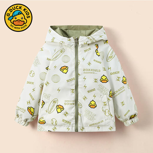小黄鸭儿童双面穿外套男童女童春秋宝宝洋气休闲新款两面穿上衣潮 商品图0