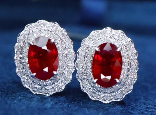 1.49ct 红宝石耳饰 商品图3
