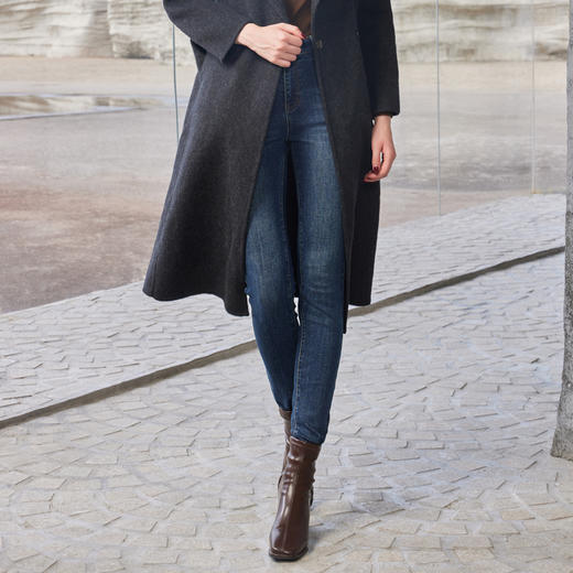 半身缘女裤 秋季怀旧洗水高弹亲肤小铅笔牛仔裤253202E10102528 商品图0