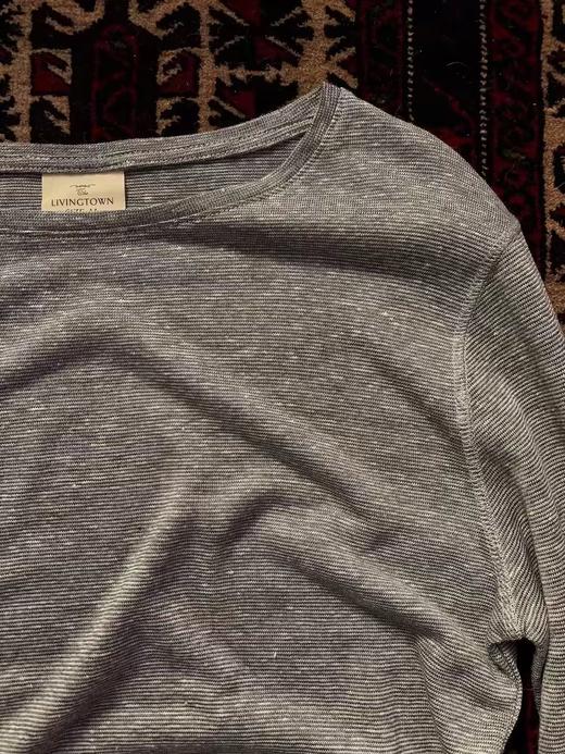 LIVINGTOWN/LT烟雾条纹亚麻打底 商品图1