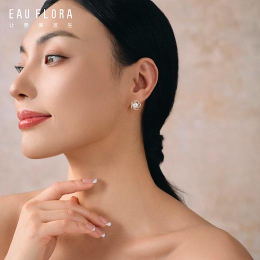 『花团锦簇』玫瑰花造型淡水珍珠耳钉 商品图1