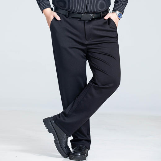 【新款DSZ】大依优型大码商务休闲裤直筒长裤男舒适休闲商务简约百搭加肥加大男装 商品图0