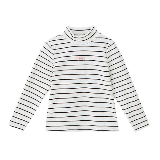 笛莎Deesha 女童2024冬季新款基础半高领条纹打底衫 商品图4