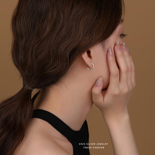 【优姝】S925银冷淡风碎银耳饰【YXS-E4199】 商品图3