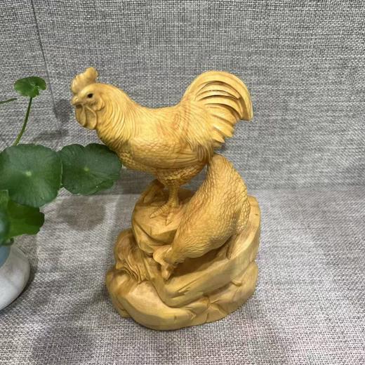 全家福鸡°大款&小款黄杨木摆件 商品图1