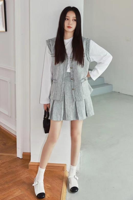 amadella 小香风流苏马甲百褶半裙套装 13818 商品图7