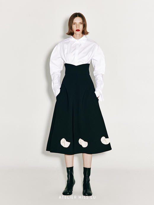 【云间折纸】腰部封褶设计收腰衬衫 商品图0