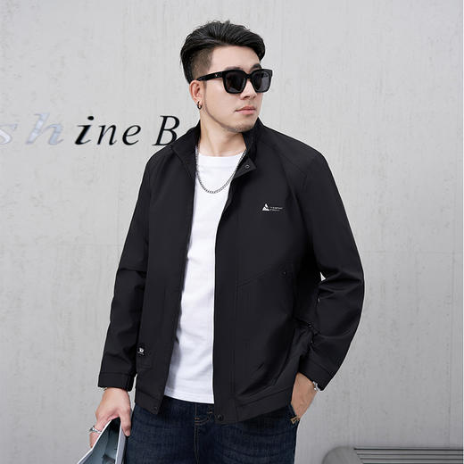 【新款DMH】大依优型大码立领夹克外套男宽松加肥加大码上衣夹克运动潮流 商品图4