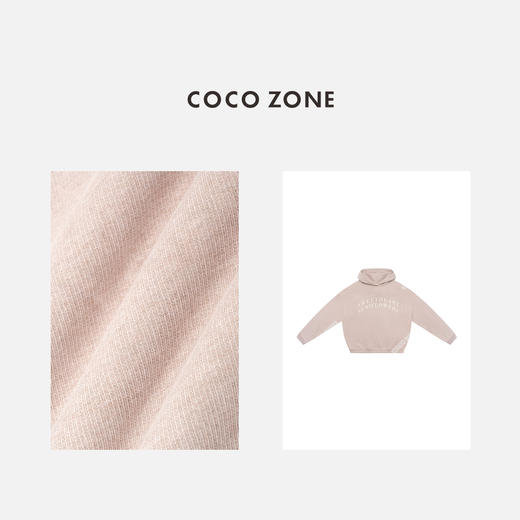 COCO ZONE 100棉简约字母印花休闲连帽卫衣CC2C1468 商品图2