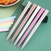 「9.9到手5双」家用合金筷子高颜值PET防滑马卡龙彩色ins一人一筷5双装餐饮用具 商品缩略图1