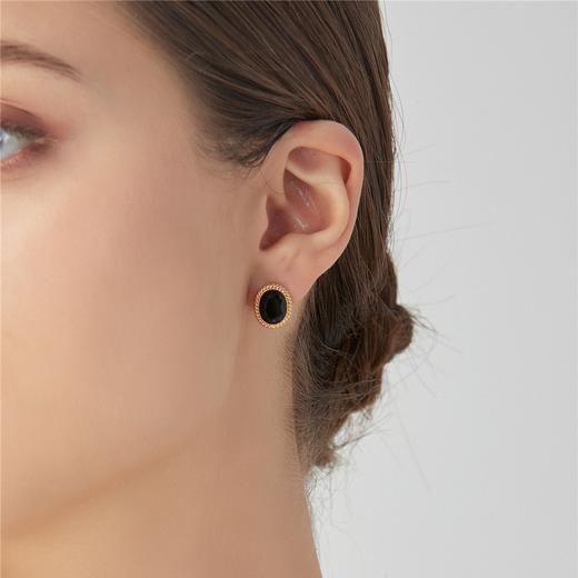 Pearl moments 925银 天然淡水珍珠 黑玛瑙油画珍珠耳环【该商品不支持用券】 商品图6