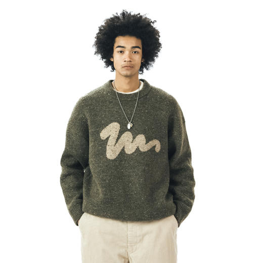 714street情侣毛衣秋冬日系复古上衣套头羊毛衫宽松慵懒风针织衫 商品图2