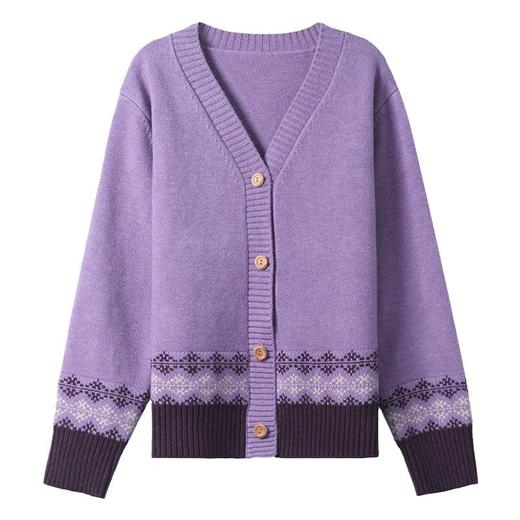 民族风针织短款开衫女春秋外搭洋气毛衣外套2024新款宽松显瘦上衣 商品图4