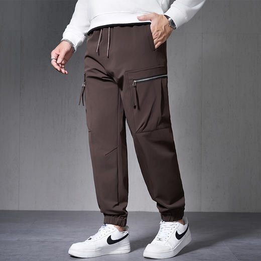 【新款DMH】大依优型大码束脚休闲裤加肥加大宽松男士卫裤胖子300斤显瘦潮流运动 商品图0