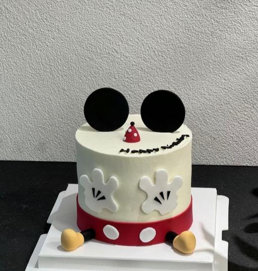 【臻品系列】---半翻糖【米奇】送儿童、迪士尼系列生日蛋糕 商品图0