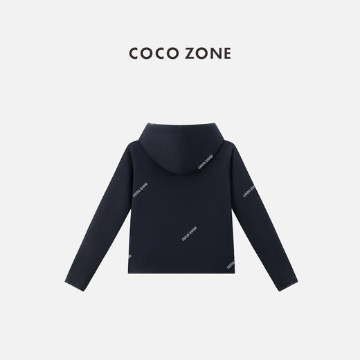 COCO ZONE 秋季简约连帽拉链外套纯色休闲上衣CC1C1778 商品图1