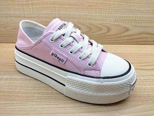 春季新款豪行真皮女鞋23119656平底系带学生休闲板鞋 商品图1