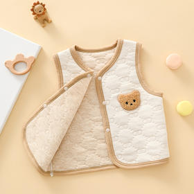 【婴儿夹丝空气棉马甲】秋冬婴儿单件上衣男婴幼儿小背心外穿保暖baby