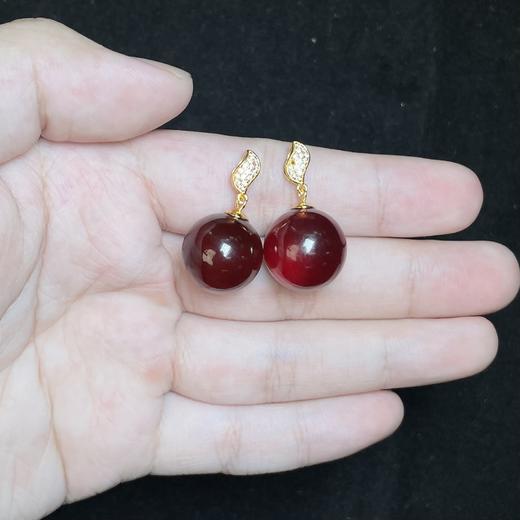 S925琥珀吊坠圆珠 商品图0