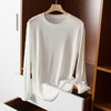 雀说面膜桑蚕丝打底衫 白色春夏内搭女修身天丝长袖T恤AL 商品缩略图5