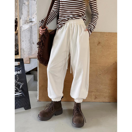 2024年新款~家微胖定制高腰束脚运动裤女秋季新款宽松大码休闲裤 商品图3