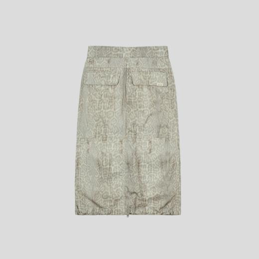 GOODBAI GOODEES豹纹印花多口袋水洗拉链工装半裙 商品图2