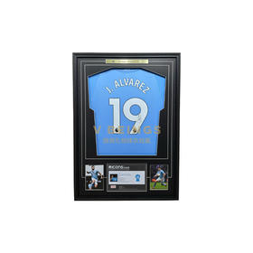 收藏系列 阿尔瓦雷斯 曼城队19号 亲笔签名球衣