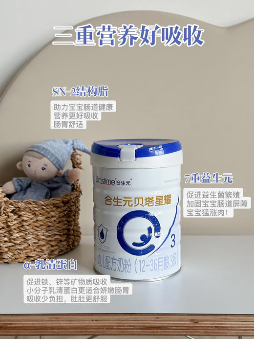 【合生元贝塔星耀新国标700克】长期促销活动如下：700克一罐328元，买六送二，共八罐1968元，再加送350克一罐。 商品图6